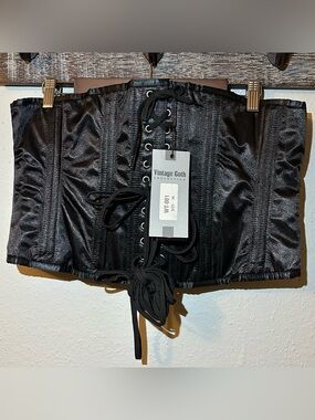 NWT Vintage Goth Collection Black Underbust Corset Belt - Size 36